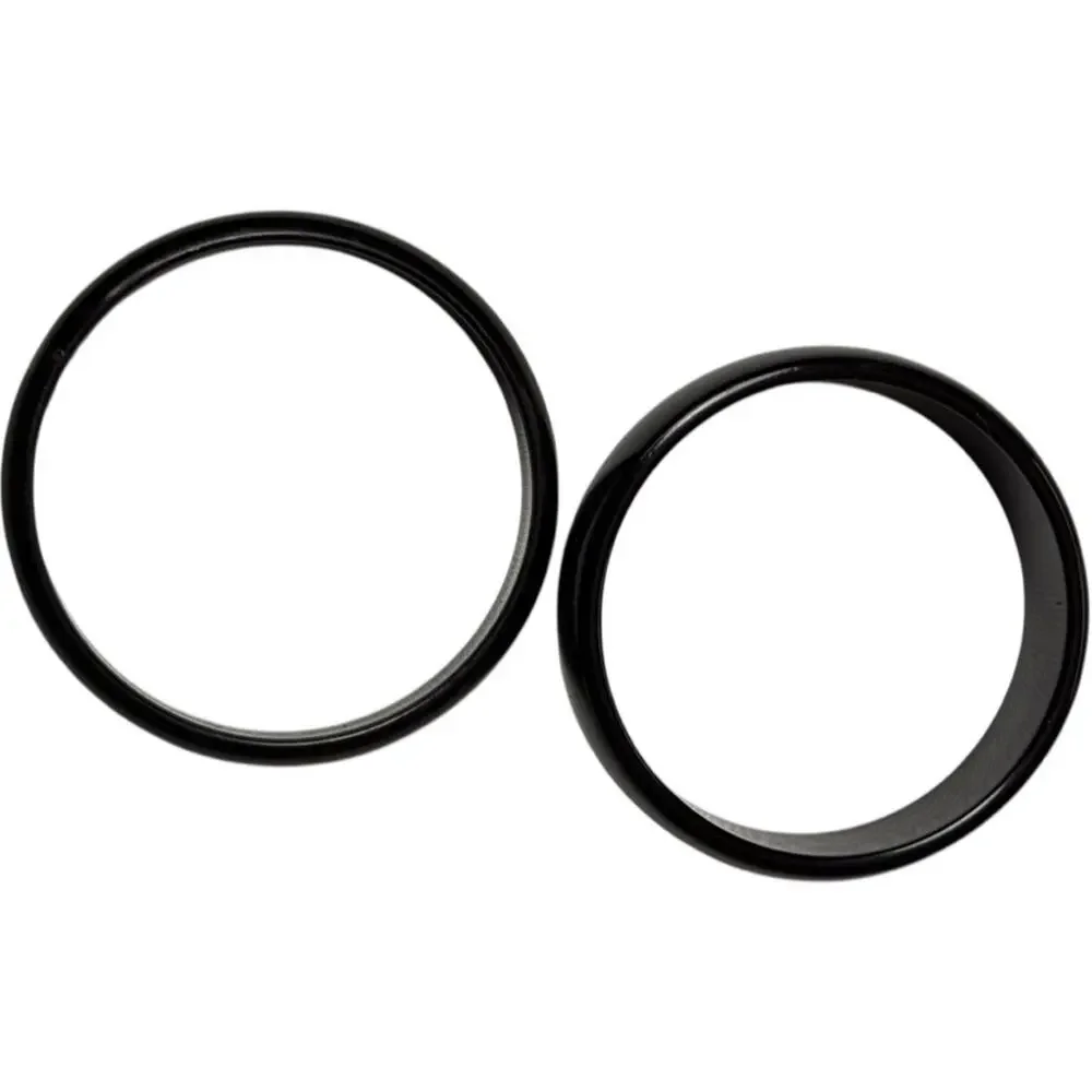 Black Circular Fashion Statement Bangle Bracelets